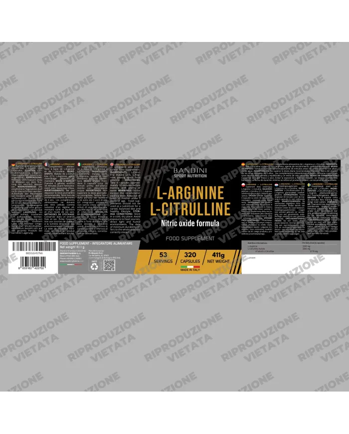 L-Arginina + L-Citrullina - 320 capsule
